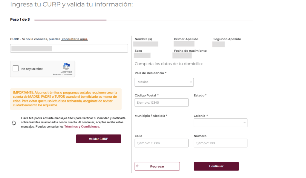 registro con curp a llave mx